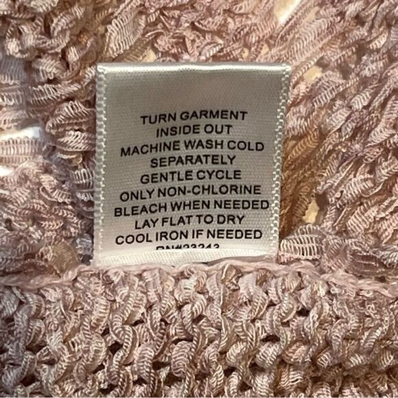 Soho Jeans New York & Company pullover dusty pink boat neck ribbon knit size S - Picture 10 of 13